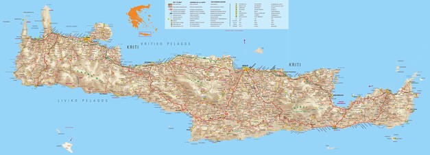 Mapa ostrova Krta