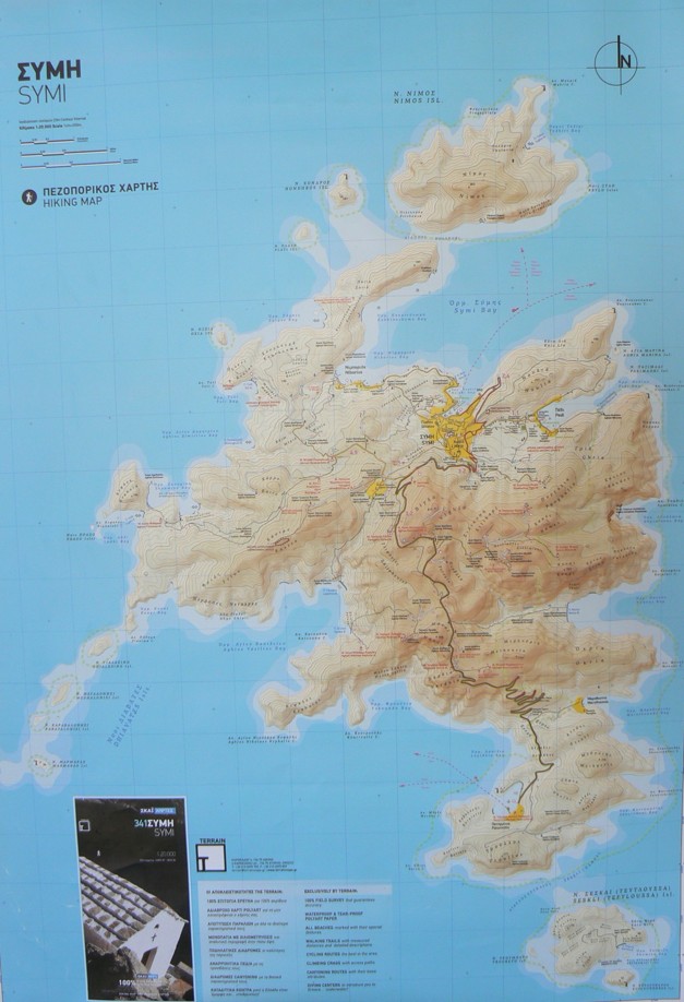 Mapa ostrova Symi